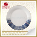 Restaurante platos de gres platos, vajilla de porcelana azul y blanca conjunto